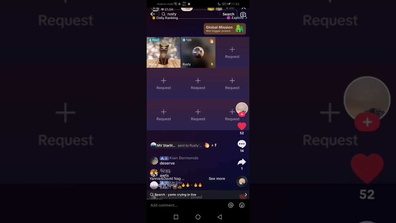 Yanie cry on live 😢 🥺
