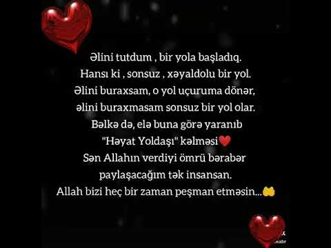 Yaxşı ki, varsan..həyat yoldaşım❤️🤲🙏