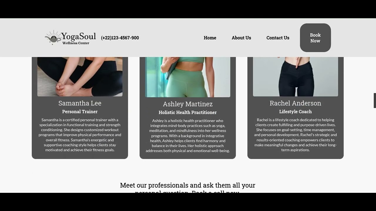 Yoga Wellness - Website Design Portfolio!