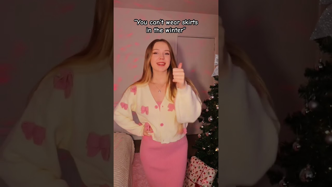 You Cant wear skirts in the winter pov - ROMWE Try On Haul