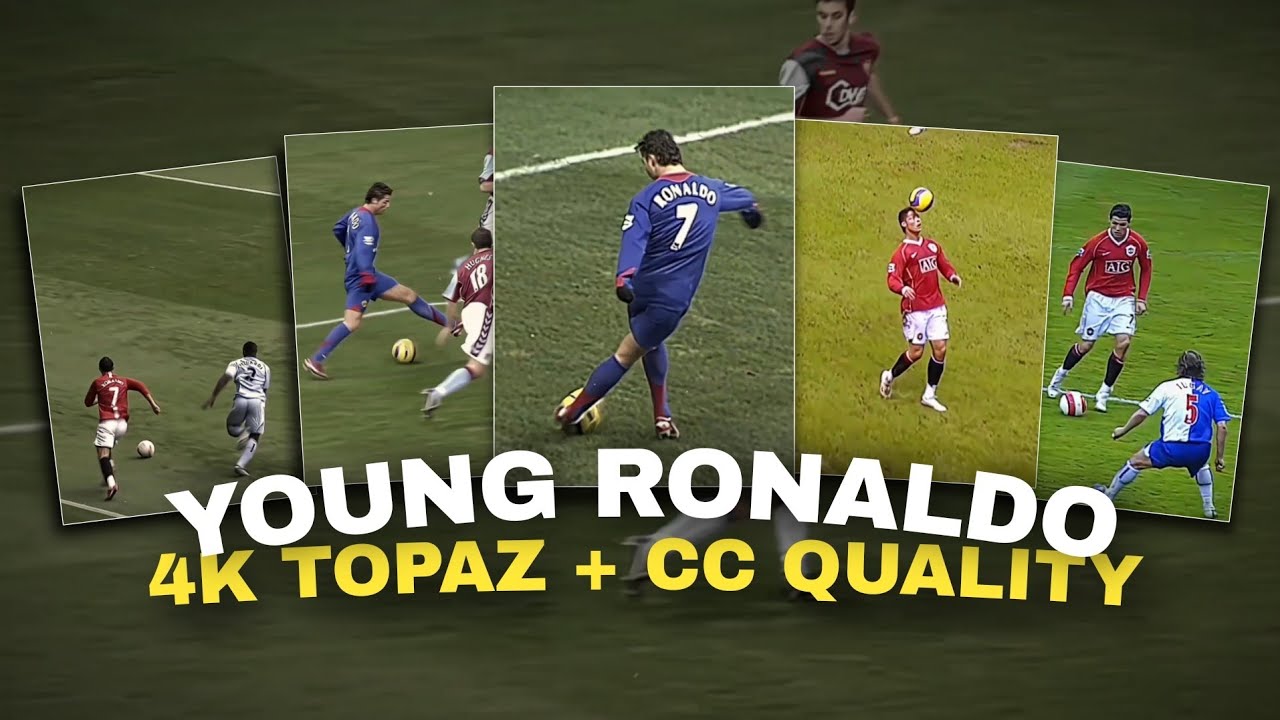 Young Cristiano Ronaldo 4K Scenepack | FREE Dual CC Clips (No Watermark, TOPAZ Upscale & AE CC)