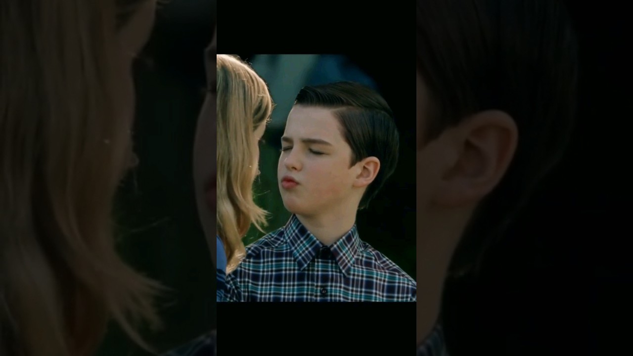 Young Sheldon| Sheldon and Paige kiss scene pt.2 #shorts