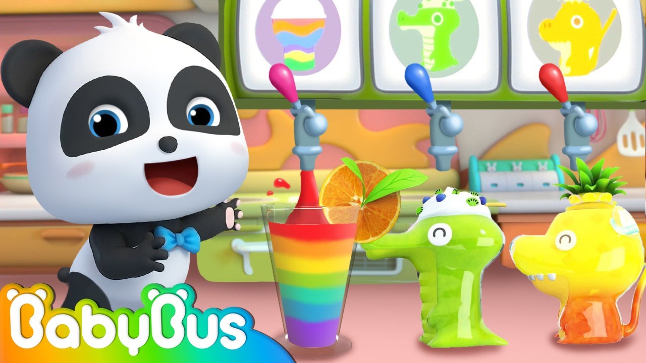 Yummy Rainbow Juice Song🍹 | Colors Song, Popcorn Truck | Nursery Rhymes | Kids Songs | BabyBus
