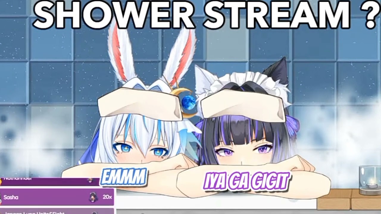 YURI Lagi Mandi Bareng🥵【Gentiana Helix & Charlotte Sylvilia】