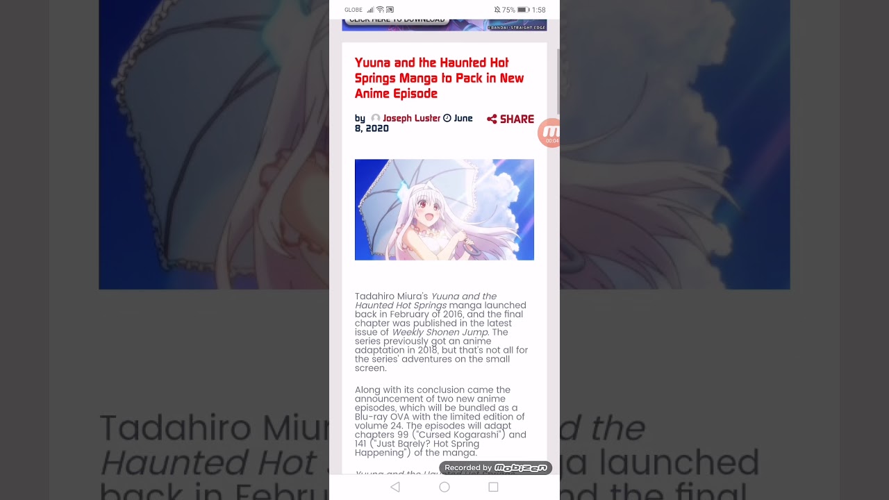 Yuuna and the Haunted Hot Springs Manga to Pack in New Anime Episode
